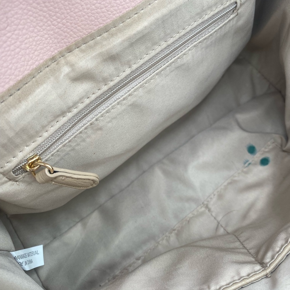 Blush Crossbody Bag with Ruffle Detail - Picture 11 of 11